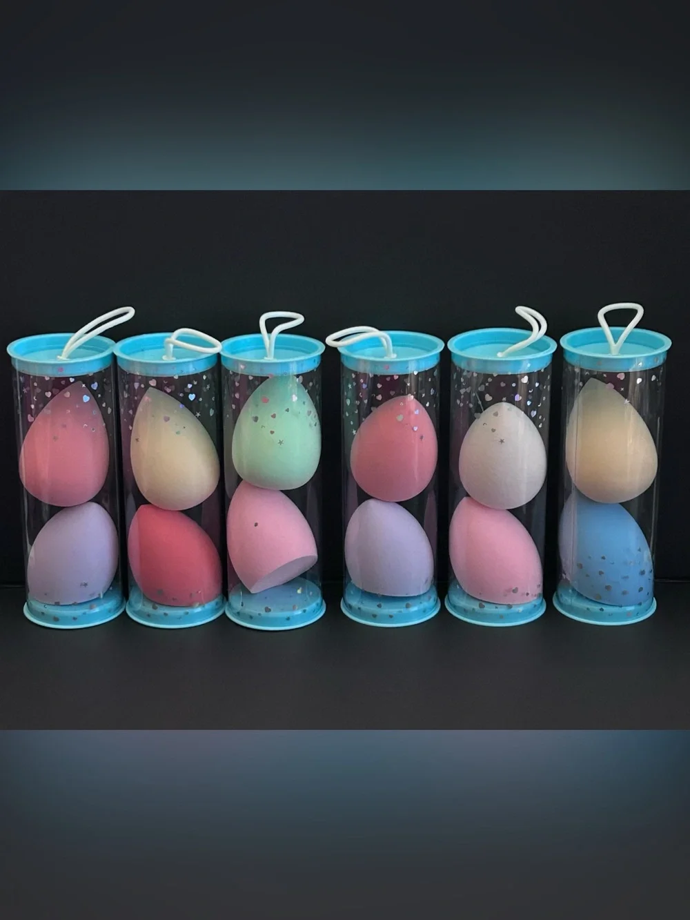 DOZEN Pastel Foundation Beauty Blender Sponge Duo Set of Six in Assorted Colors